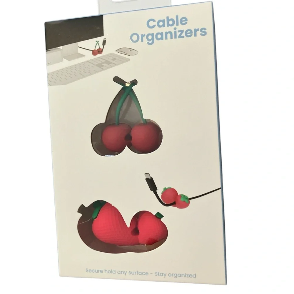 Red Cherry Cable Organizers - 2 Pack